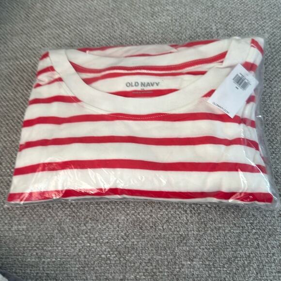 Old Navy White & Red Stripe EveryWear Side Tie Top - Picture 10 of 11